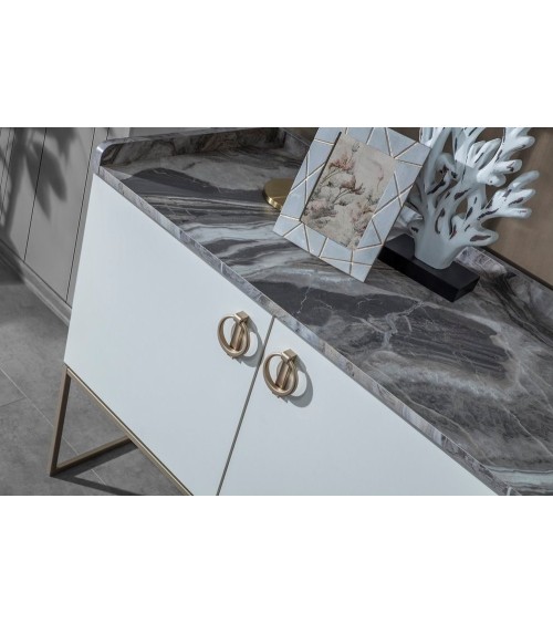 Salle à manger LOFT Gold et effet marbre