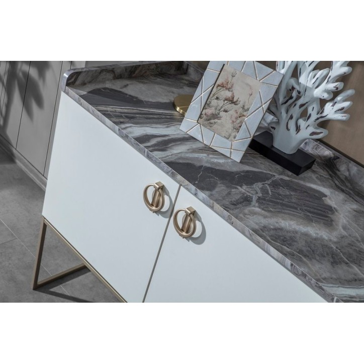 Salle à manger LOFT Gold et effet marbre Salle à manger LOFT Gold et effet marbre