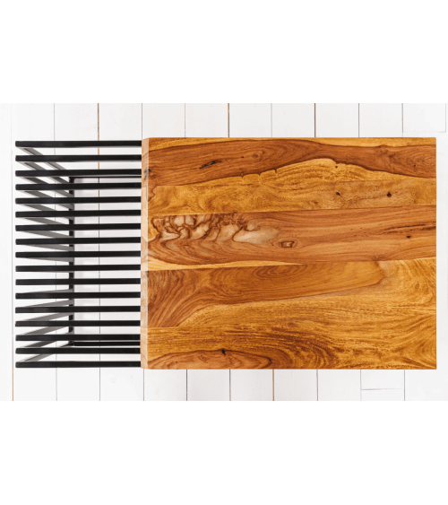 Table basse ARCHITECTURE 100 cm en bois de sheesham