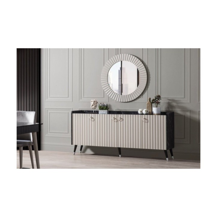 Salle à manger ORENDA Noir - gris Salle à manger ORENDA Noir - gris