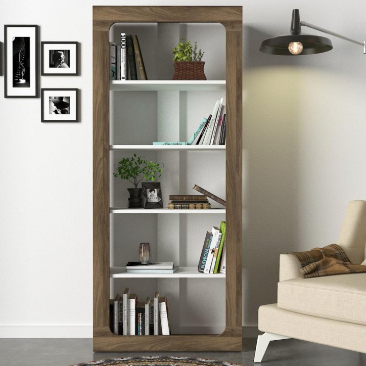 Librería RENTES 75 cm madera y blanco