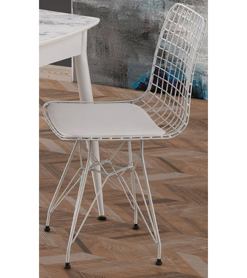 Silla TEL blanco 45 x 37 x 85 cm