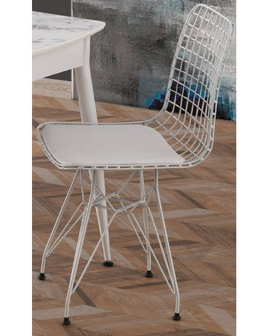 Silla TEL blanco 45 x 37 x 85 cm