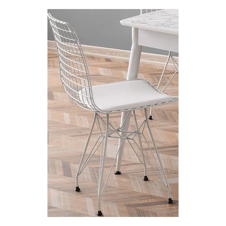 Sedia WIRE bianca 45 x 37 x 85 cm