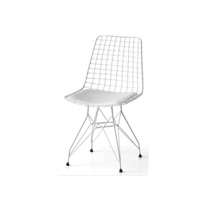 Sedia WIRE bianca 45 x 37 x 85 cm