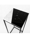 Table d'appoint en marbre noir et blanc