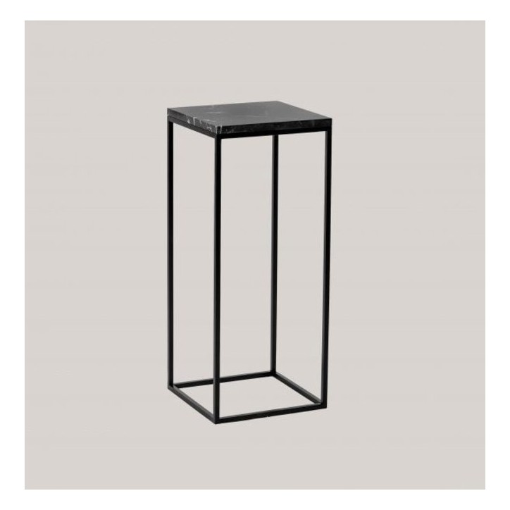 Tavolino in marmo nero 30 x 30 x 72 cm