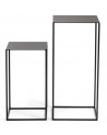 Table d'appoint double en métal