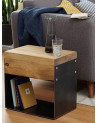 Table d'appoint bois et métal