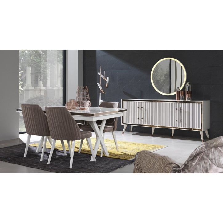 Salle à manger TOPRAK Blanche Salle à manger TOPRAK Blanche