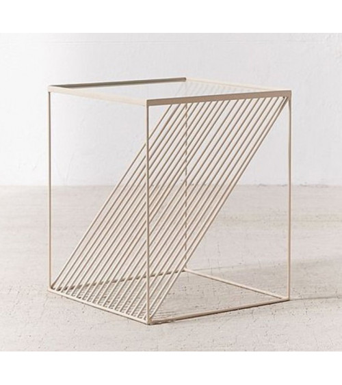 Mesa de apoyo en madera y metal