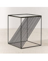 Table d'appoint en métal blanc