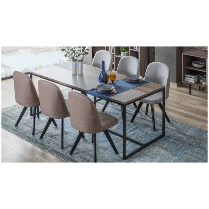 Salle à manger PLATE bois et gris Salle à manger PLATE bois et gris