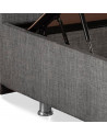 LIT coffre NIRON SILVER gris160x200 cm
