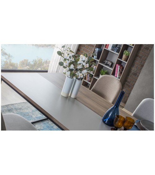 Salle à manger PLATE bois et gris