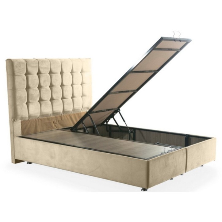 Letto con contenitore DUKE crema 160x200cm