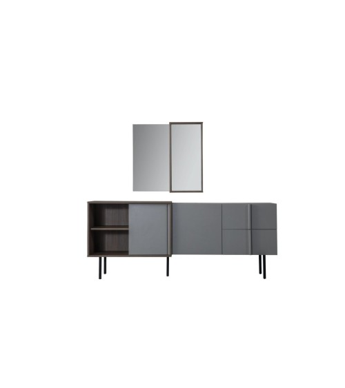 Salle à manger PLATE bois et gris