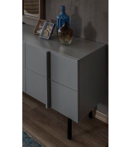 Salle à manger PLATE bois et gris