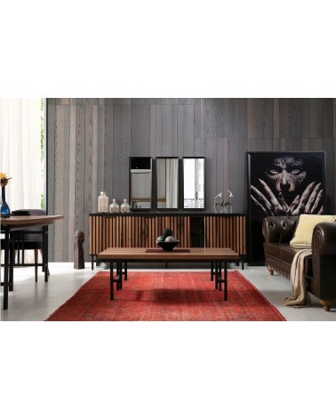 Salle à manger ZAFIRA bois et noir