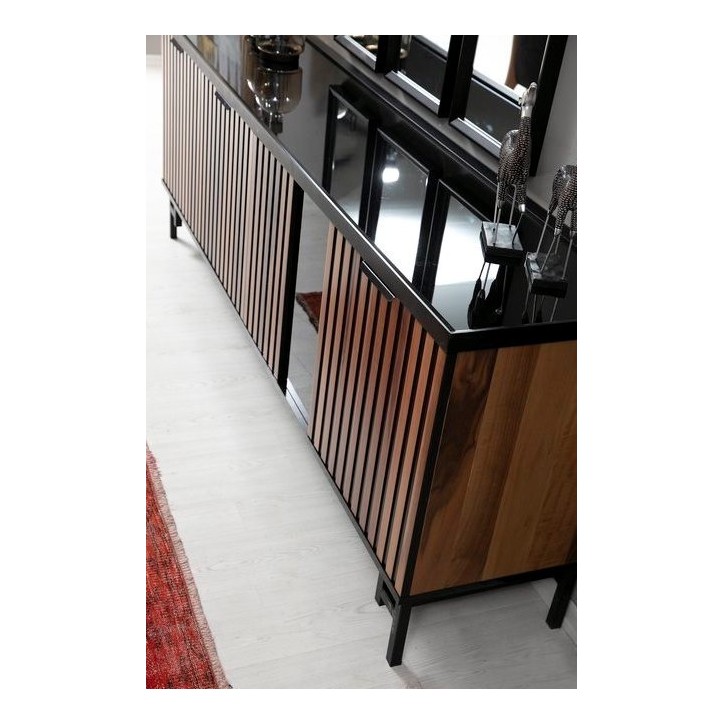 Salle à manger ZAFIRA bois et noir Salle à manger ZAFIRA bois et noir