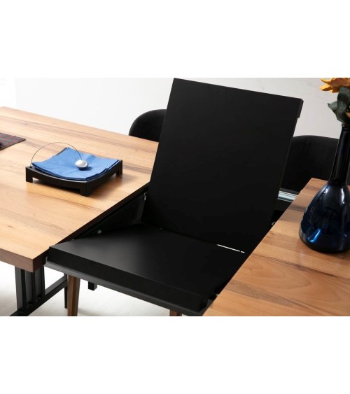 Salle à manger ZAFIRA bois et noir