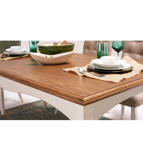 Salle à manger AUSTIN blanc et bois