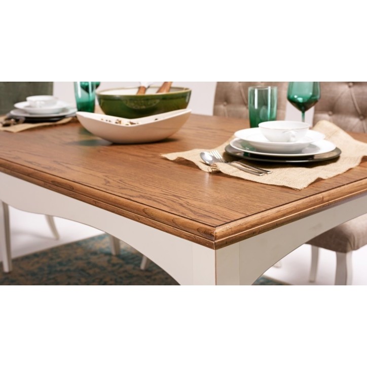 Salle à manger AUSTIN blanc et bois Salle à manger AUSTIN blanc et bois