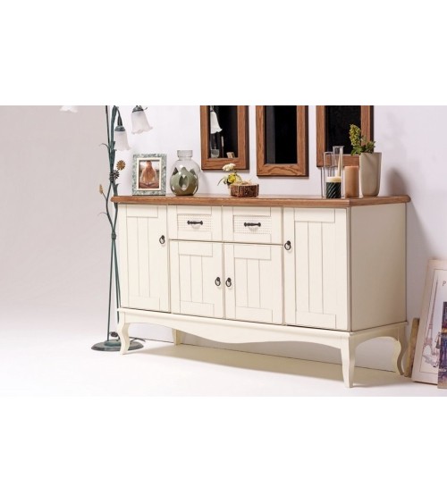 Salle à manger AUSTIN blanc et bois