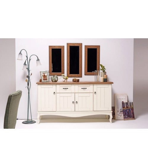 Salle à manger AUSTIN blanc et bois