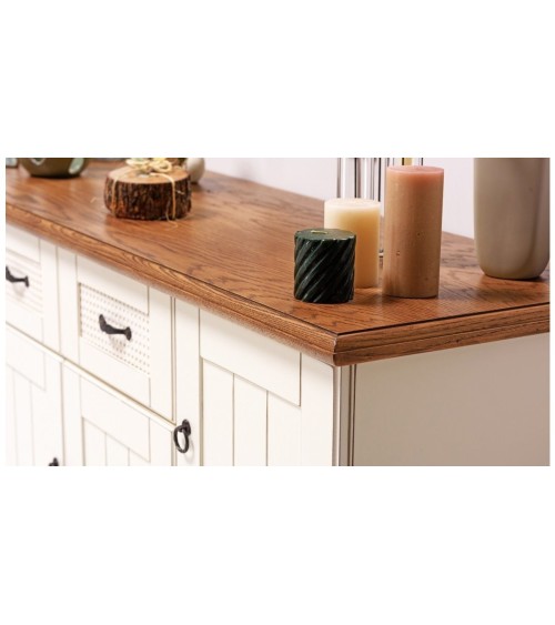 Salle à manger AUSTIN blanc et bois