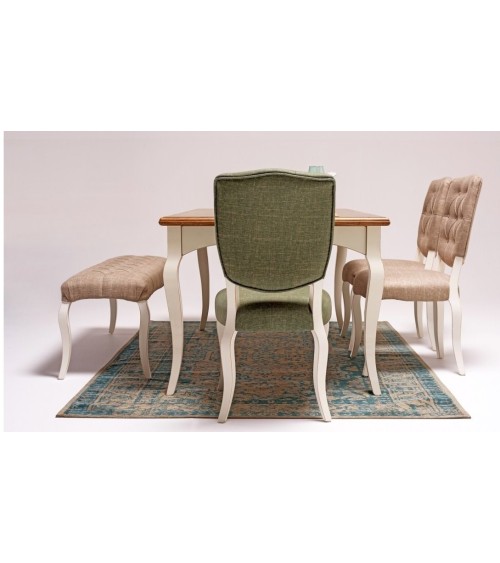 Salle à manger AUSTIN blanc et bois