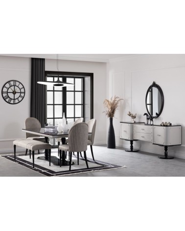 Salle à manger BIBLO blanc et noir