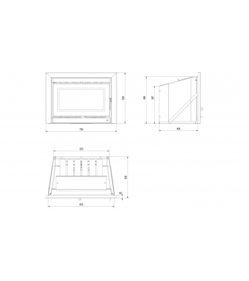 Inserto para chimenea casete ARKE 95