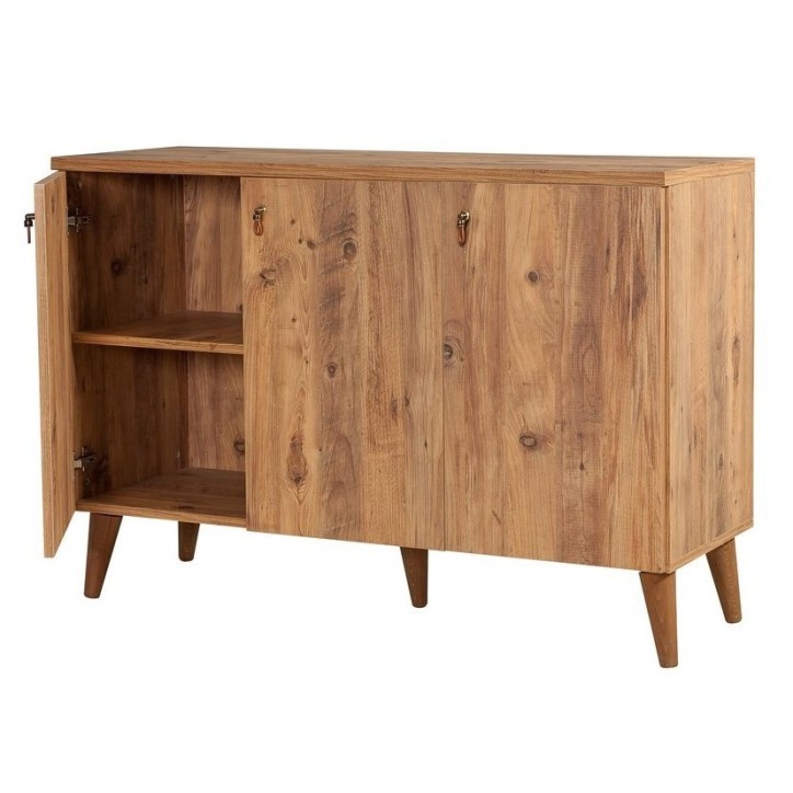 Buffet MOTTO 3 portes 128 cm chêne