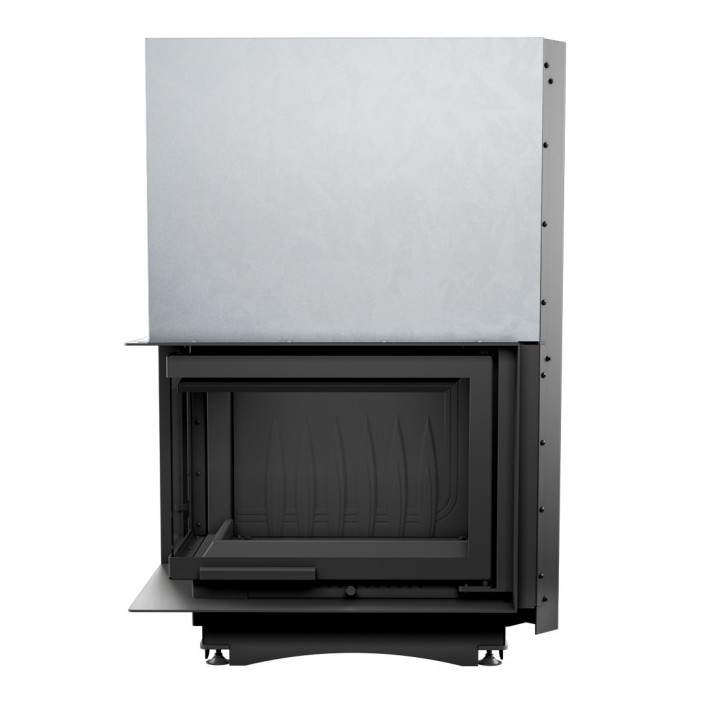 Inserto para chimenea MAJA 8 BS cristal en el lado izquierdo puerta de guillotina