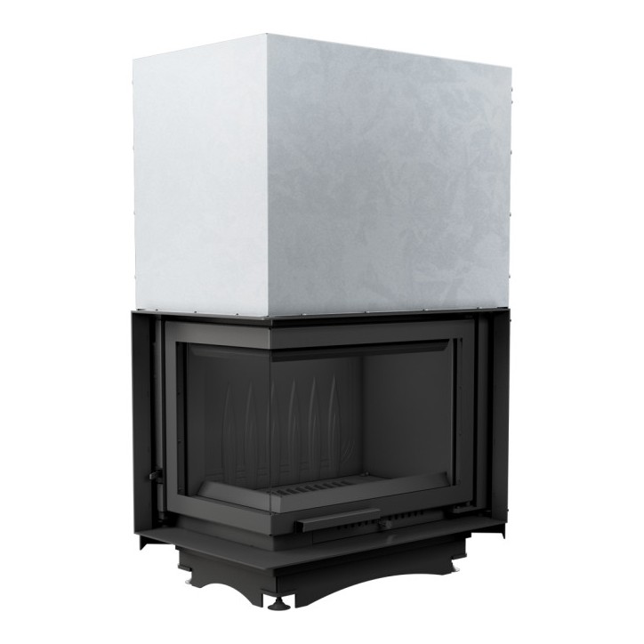 Inserto para chimenea MAJA 8 BS cristal en el lado izquierdo puerta de guillotina