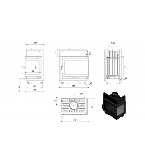 Takkasydän MAJA 8 kW DECO