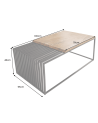 Table basse ARCHITECTURE 100 cm en bois de sheesham