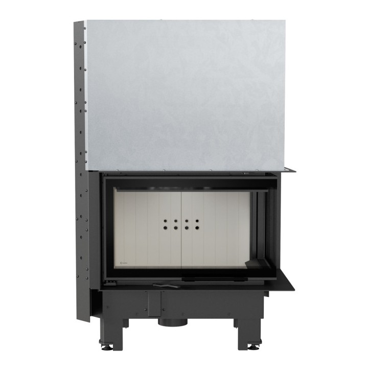 Insert cheminée MBM 10 BS vitre à droite ouverture relevable + 2 bouches recuperateur
