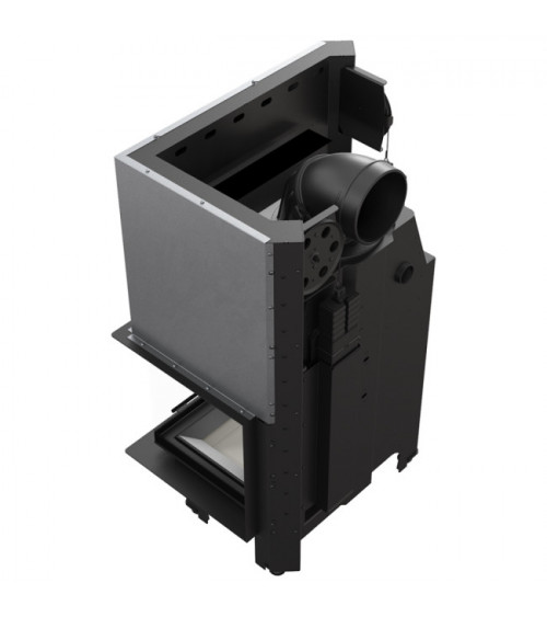 Insert cheminée MBM BS 10 vitre à droite vitre courbée ouverture relevable