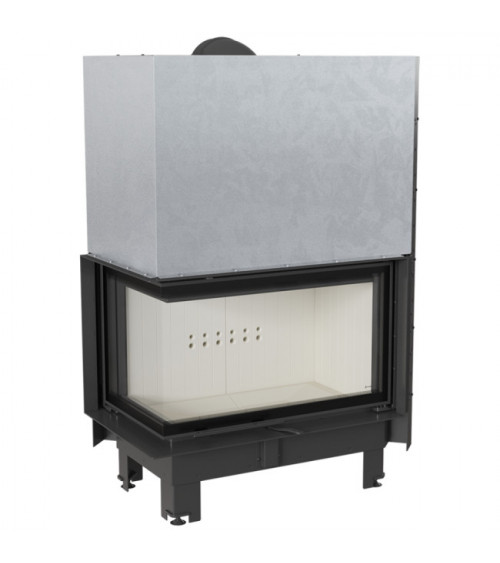 Insert cheminée MBO BS 15 vitre à gauche vitre courbée ouverture relevable
