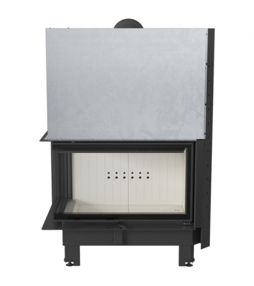 Insert cheminée MBO 15  BS vitre à gauche vitre courbée ouverture relevable + 4 bouches recuperateur