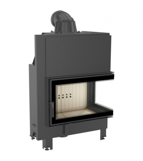 Insert cheminée MBO 15  BS vitre à droite vitre courbée