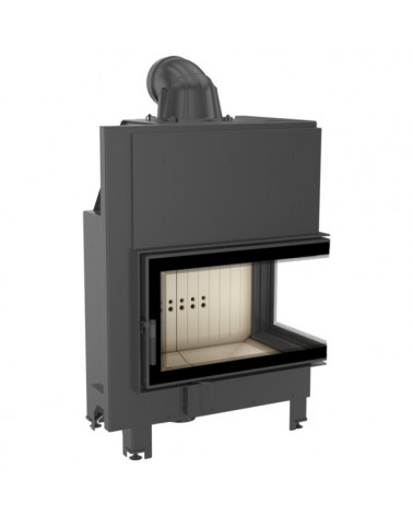 Inserto para chimenea MBO 15 BS cristal en el lado izquierdo cristal curvado