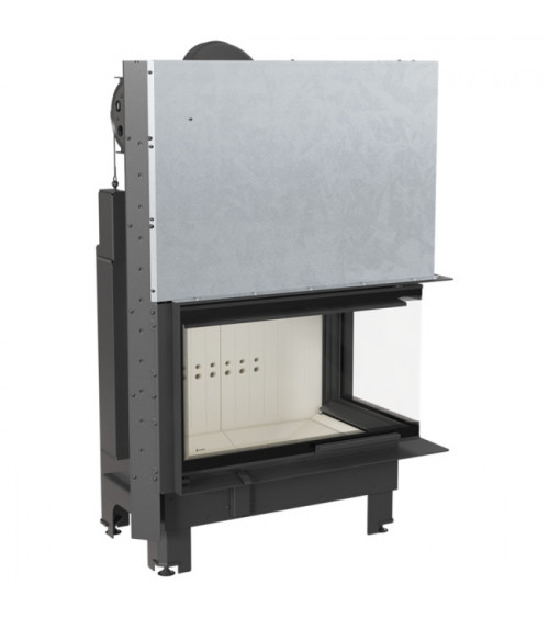 Insert cheminée MBO 15  BS vitre à droite vitre courbée ouverture relevable