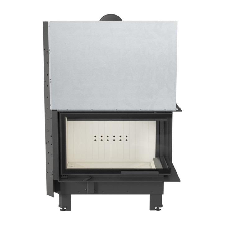 Inserto para chimenea MBO 15  BS cristal en el lado derecho cristal curvado puerta de guillotina
