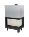 Inserto para chimeneaMBO 15  BS cristal en el lado izquierdo cristal curvado puerta de guillotina