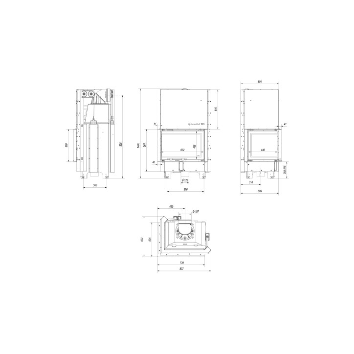 Inzethaard met schuifdeur MBZ 13 BS linker glas