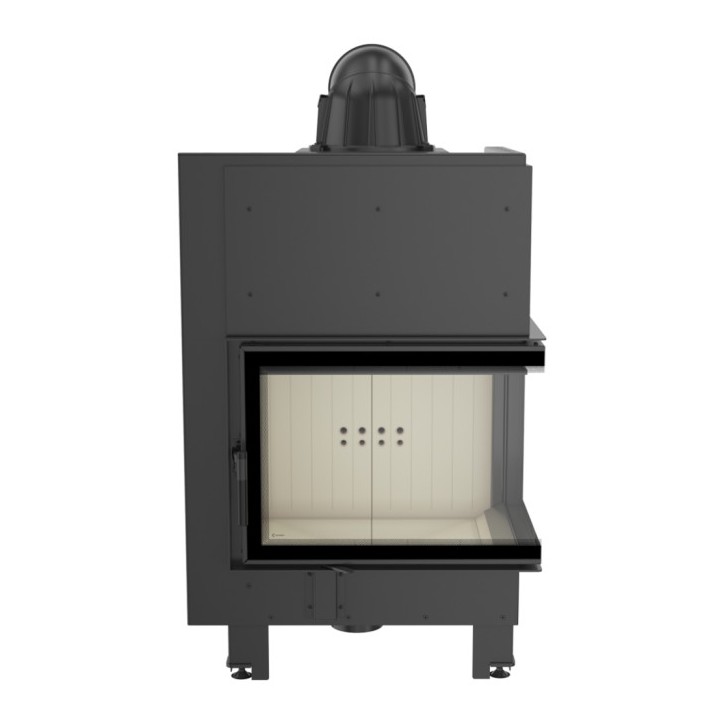 Inserto para chimenea MBZ 13 cristal en el lado derecho cristal curvado