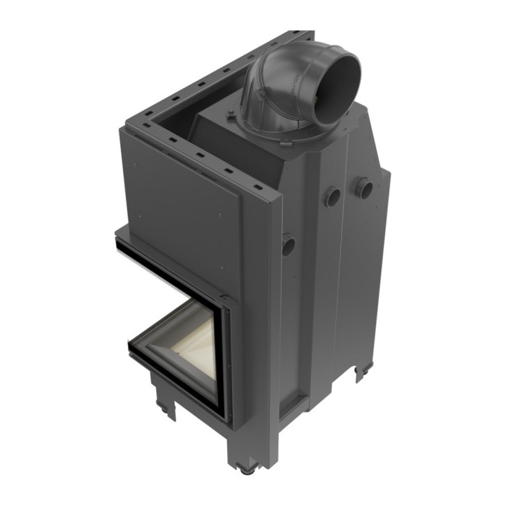 Inserto para chimenea MBZ 13 cristal en el lado derecho cristal curvado